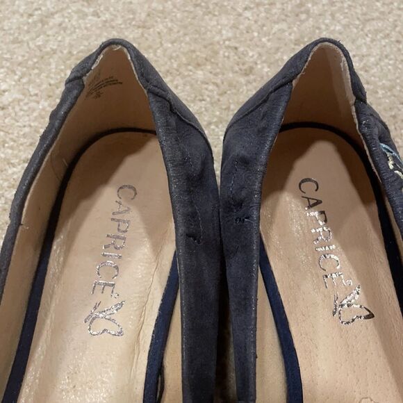 Caprice EMBROIDERED SUEDE BALLERINAS size 38 (7.5) - Picture 8 of 9